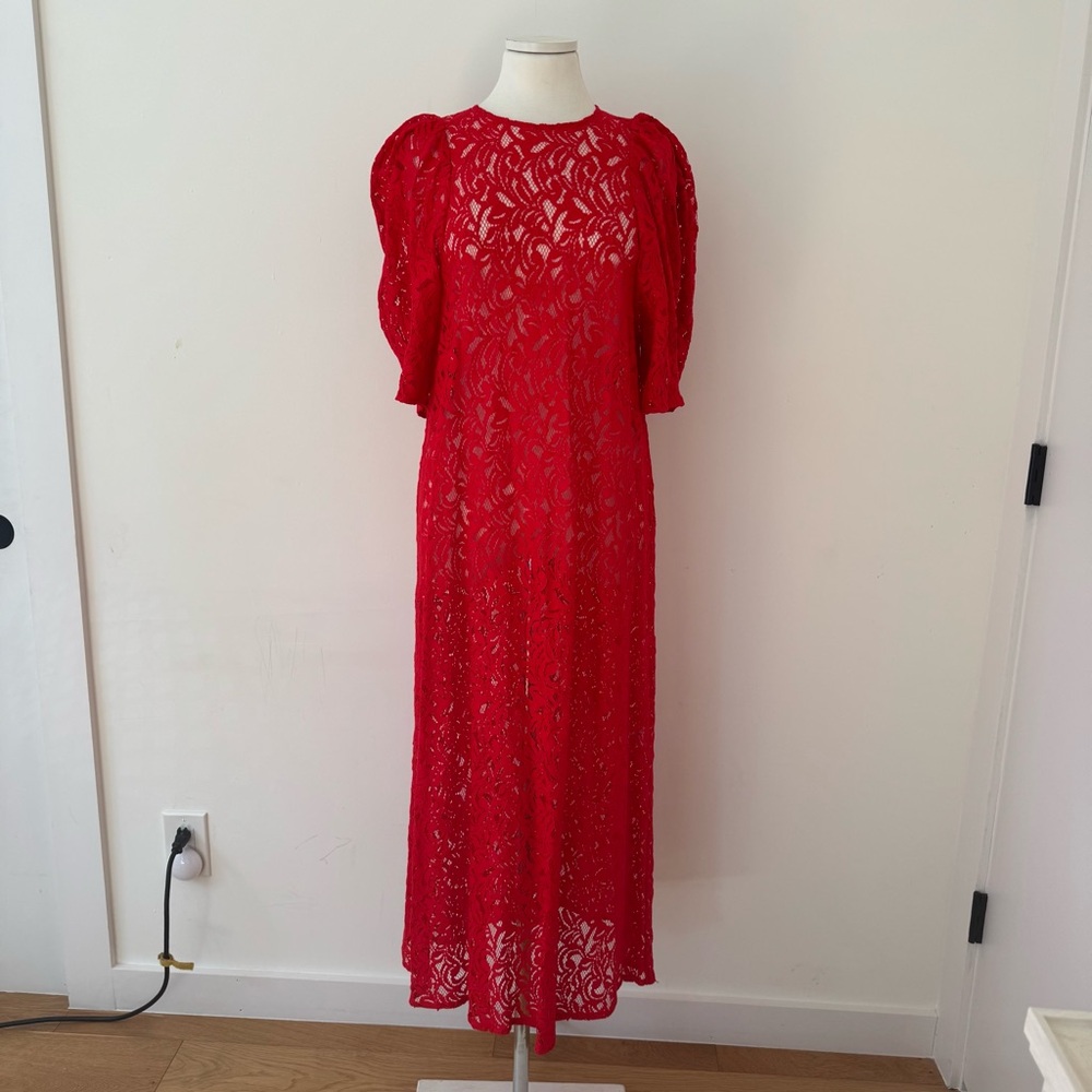 NWT Mr Larkin Mallory Red Lace Dress M